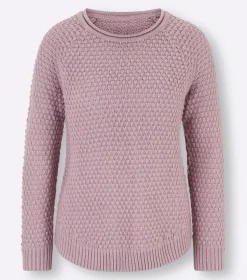 Pullover|heine Rundhalspullover in weicher Qualität kirsche