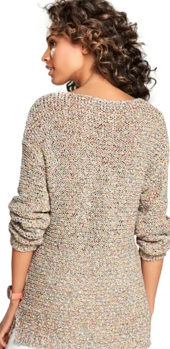 Pullover|heine Rundhalspullover mit Seitenschlitzen bunt