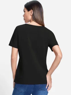 Shirts|heine Rundhalsshirt schwarz