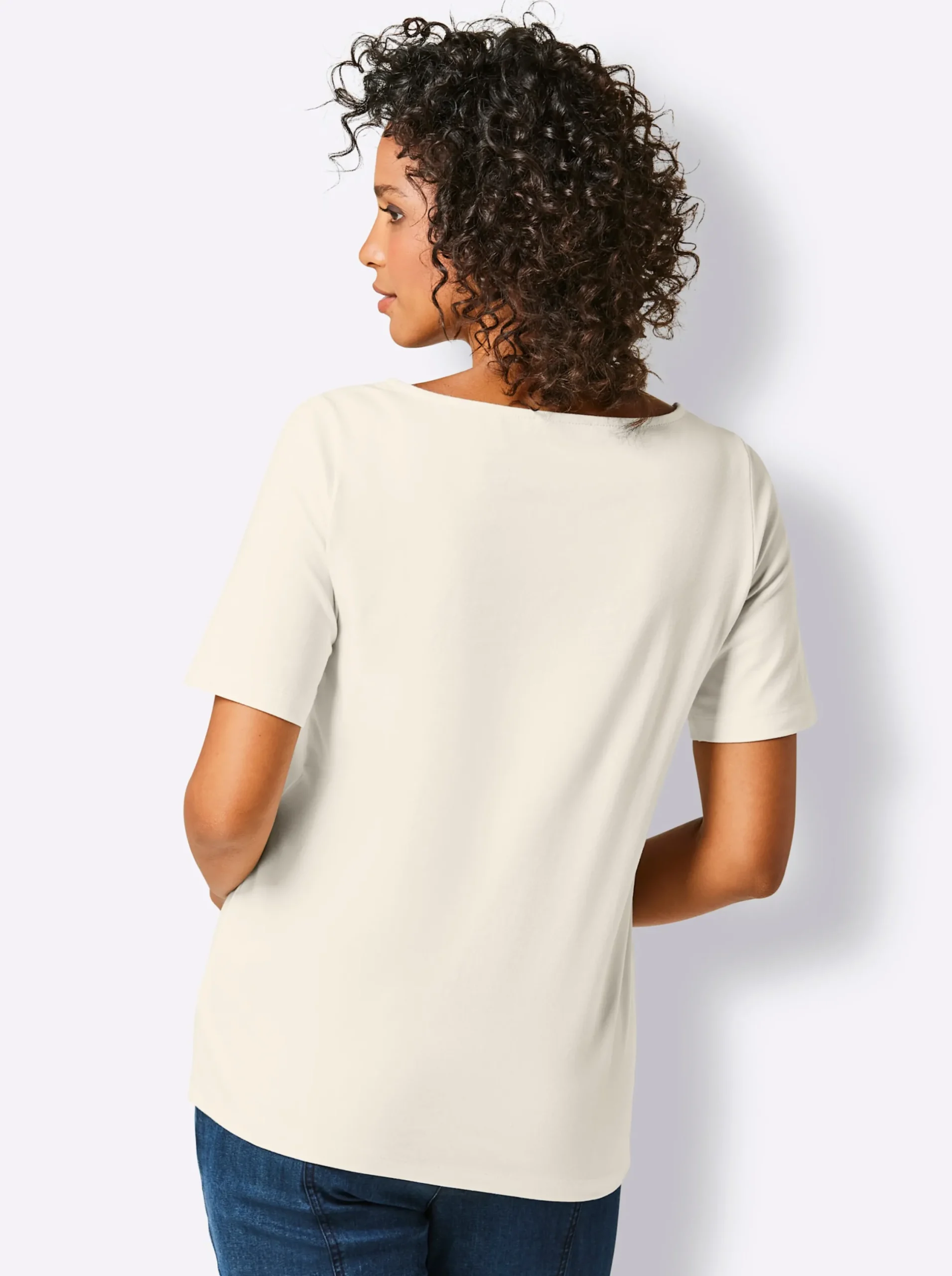 Shirts|CREATION L PREMIUM Rundhalsshirt champagner