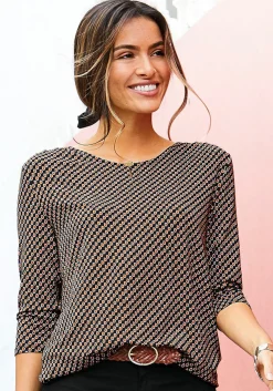 Strandmode|Vivance Rundhalsshirt weiß,schwarz