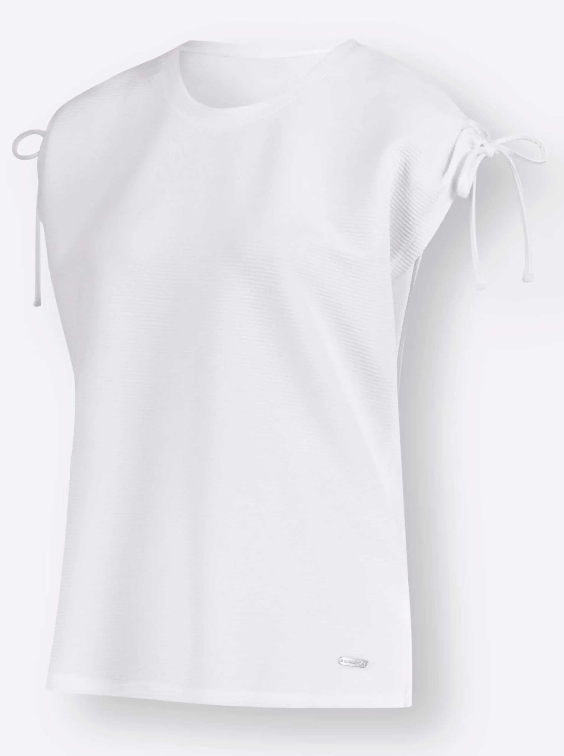 Strandmode| Rundhalsshirt weiß