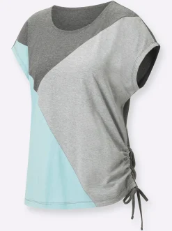 Shirts| Rundhalsshirt anthrazit-mint