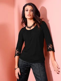 Shirts| Rundhalsshirt schwarz