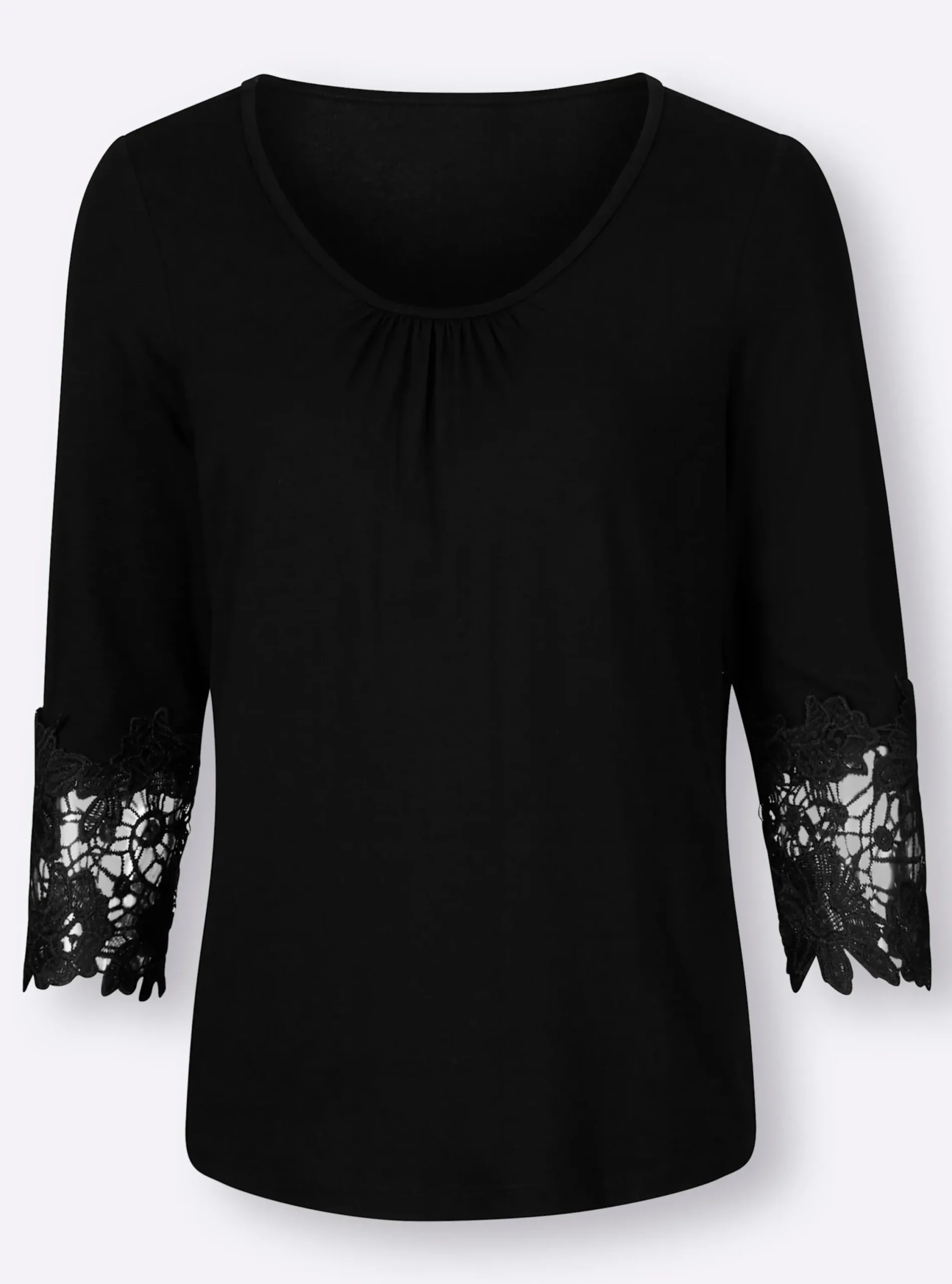 Shirts| Rundhalsshirt schwarz