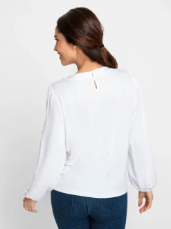 Shirts| Rundhalsshirt weiß