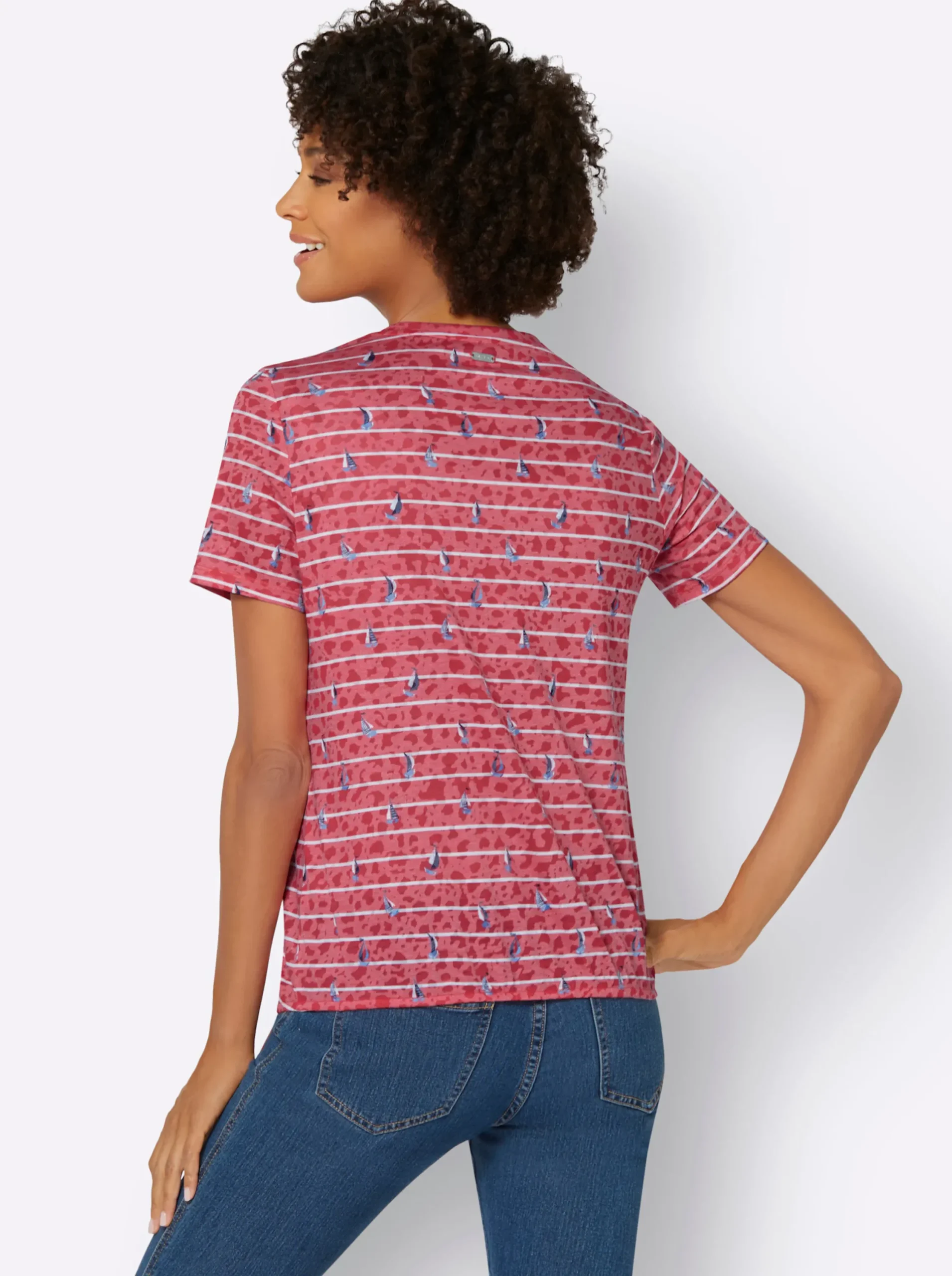 Shirts| Rundhalsshirt erdbeere-bedruckt