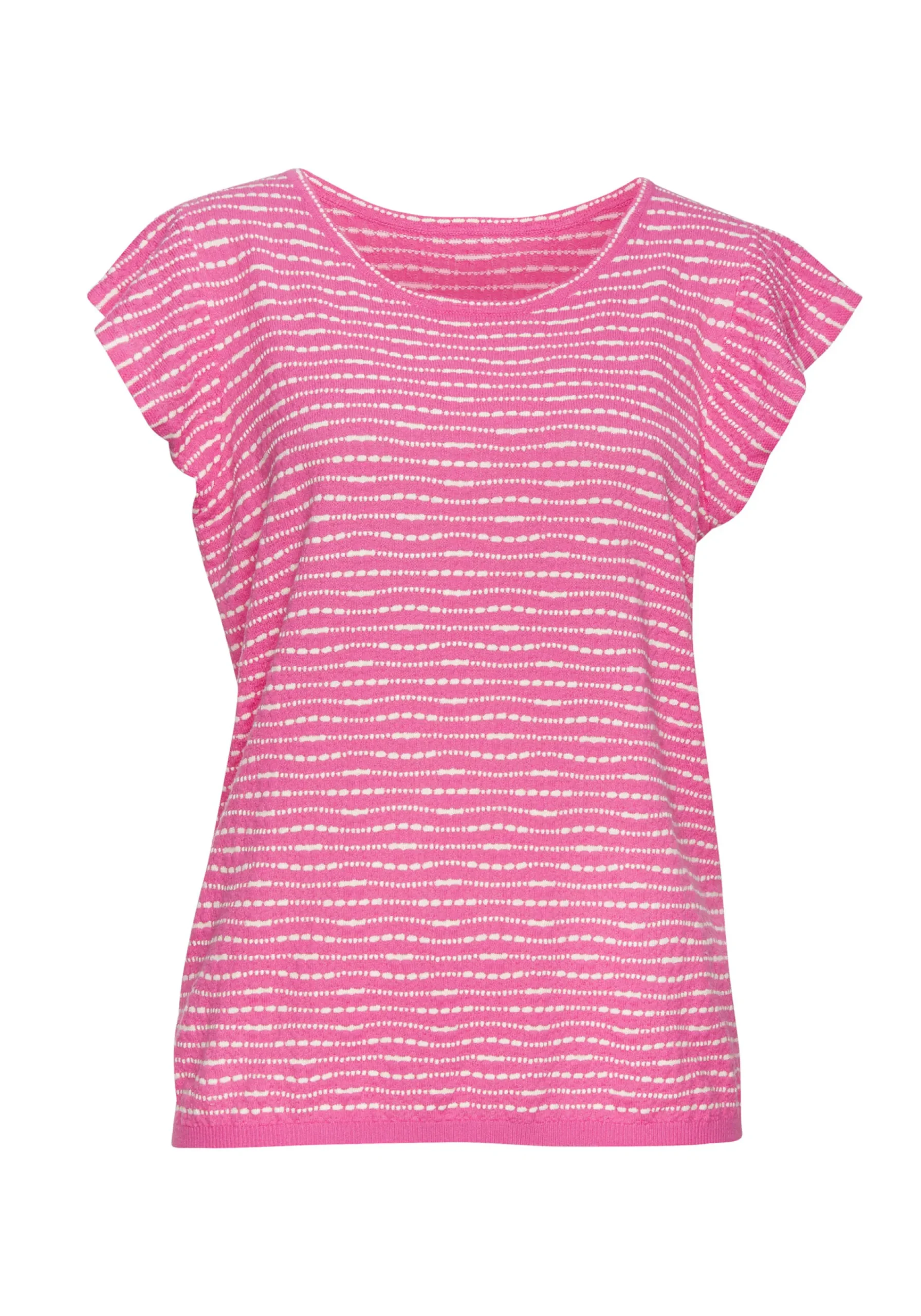 Strandmode|Vivance Rundhalsshirt pink-creme