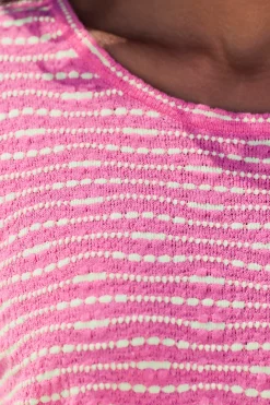 Strandmode|Vivance Rundhalsshirt pink-creme