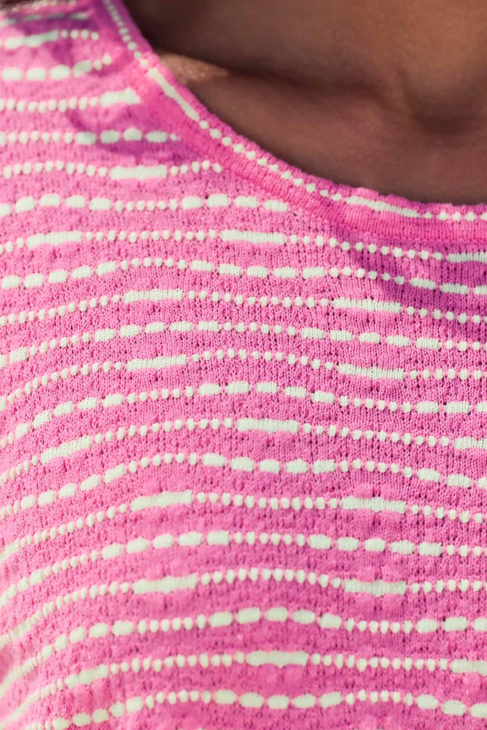 Strandmode|Vivance Rundhalsshirt pink-creme