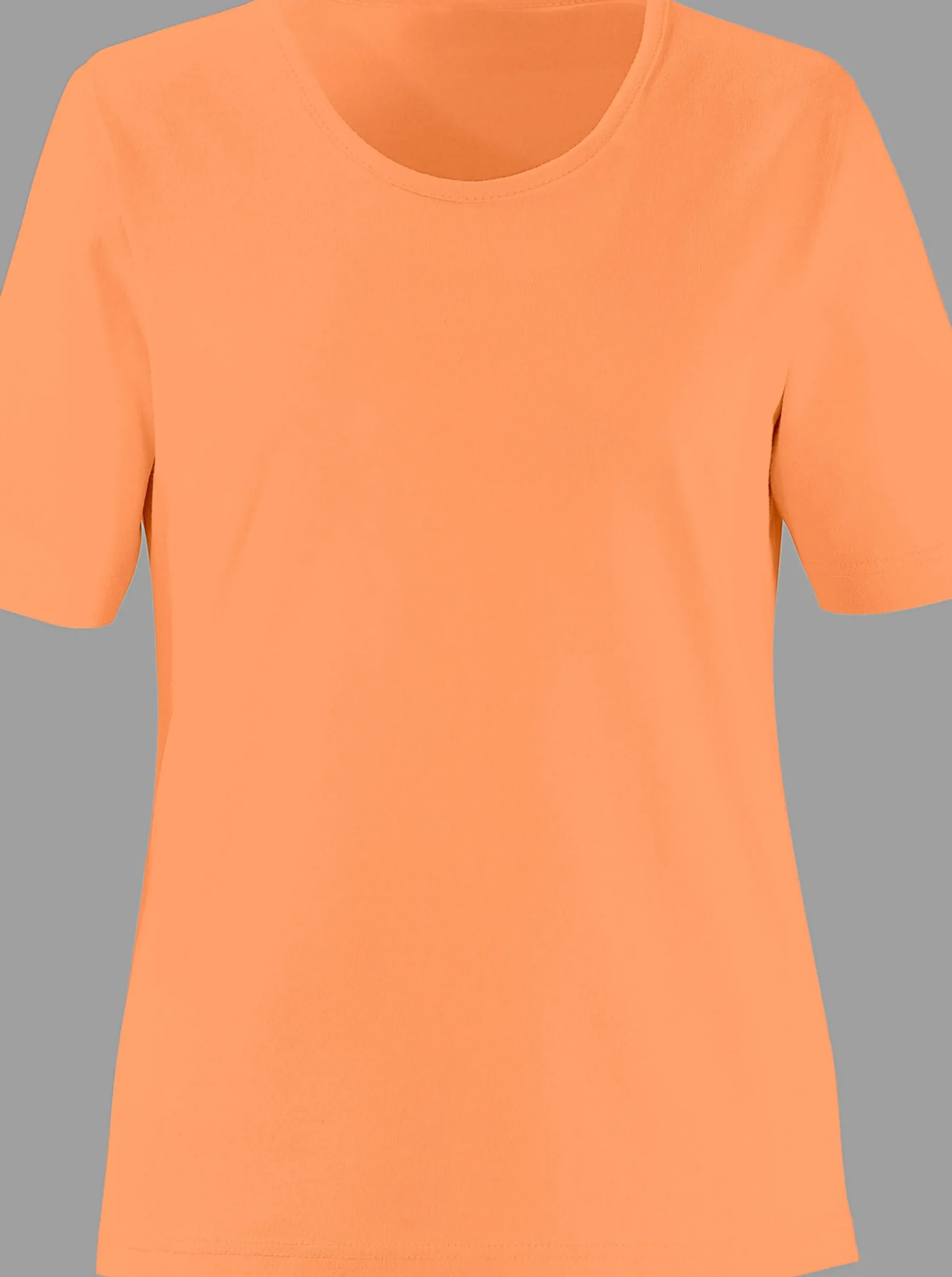 Shirts| Rundhalsshirt in geradem Schnitt orange