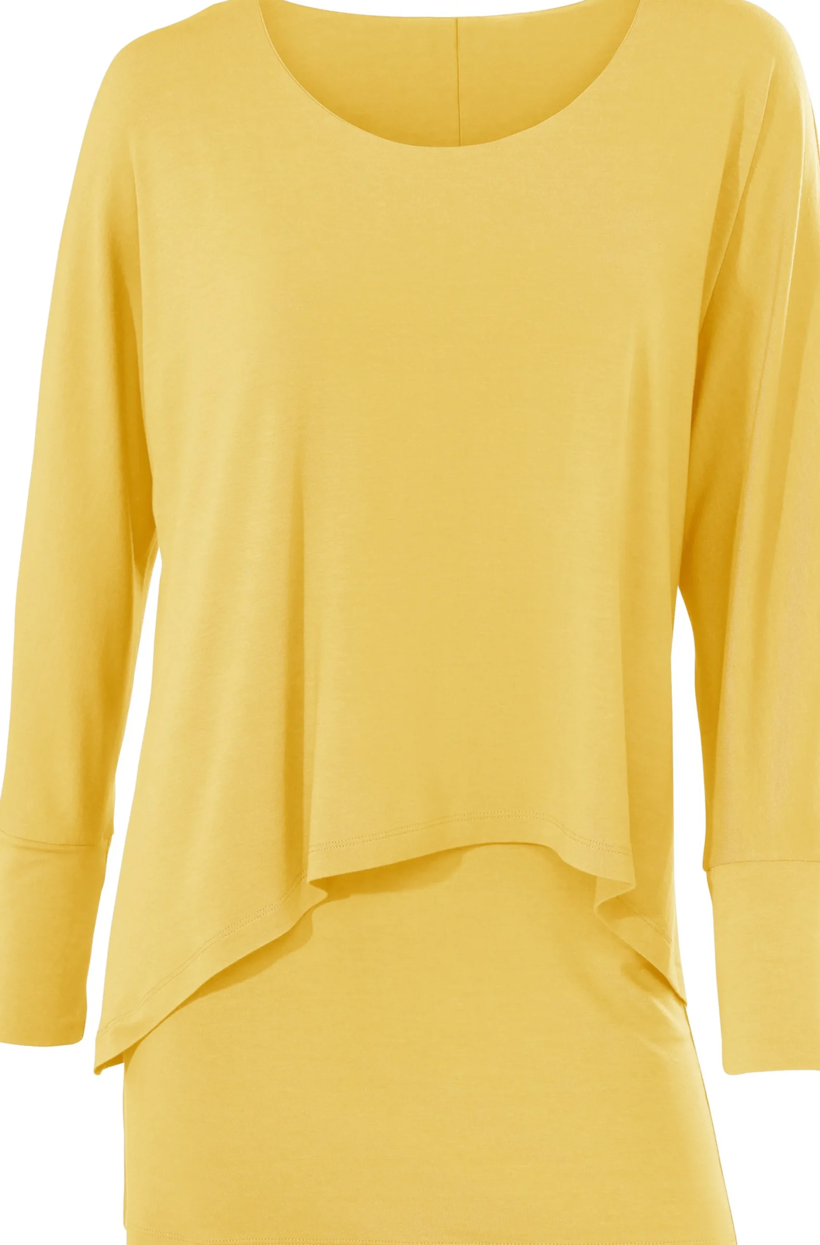 Basics|Shirts|heine Rundhalsshirt mit Fledermaus-Ärmeln gelb