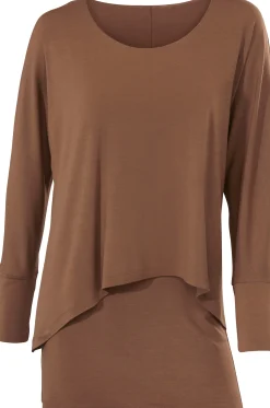 Shirts|heine Rundhalsshirt mit Fledermaus-Ärmeln camel