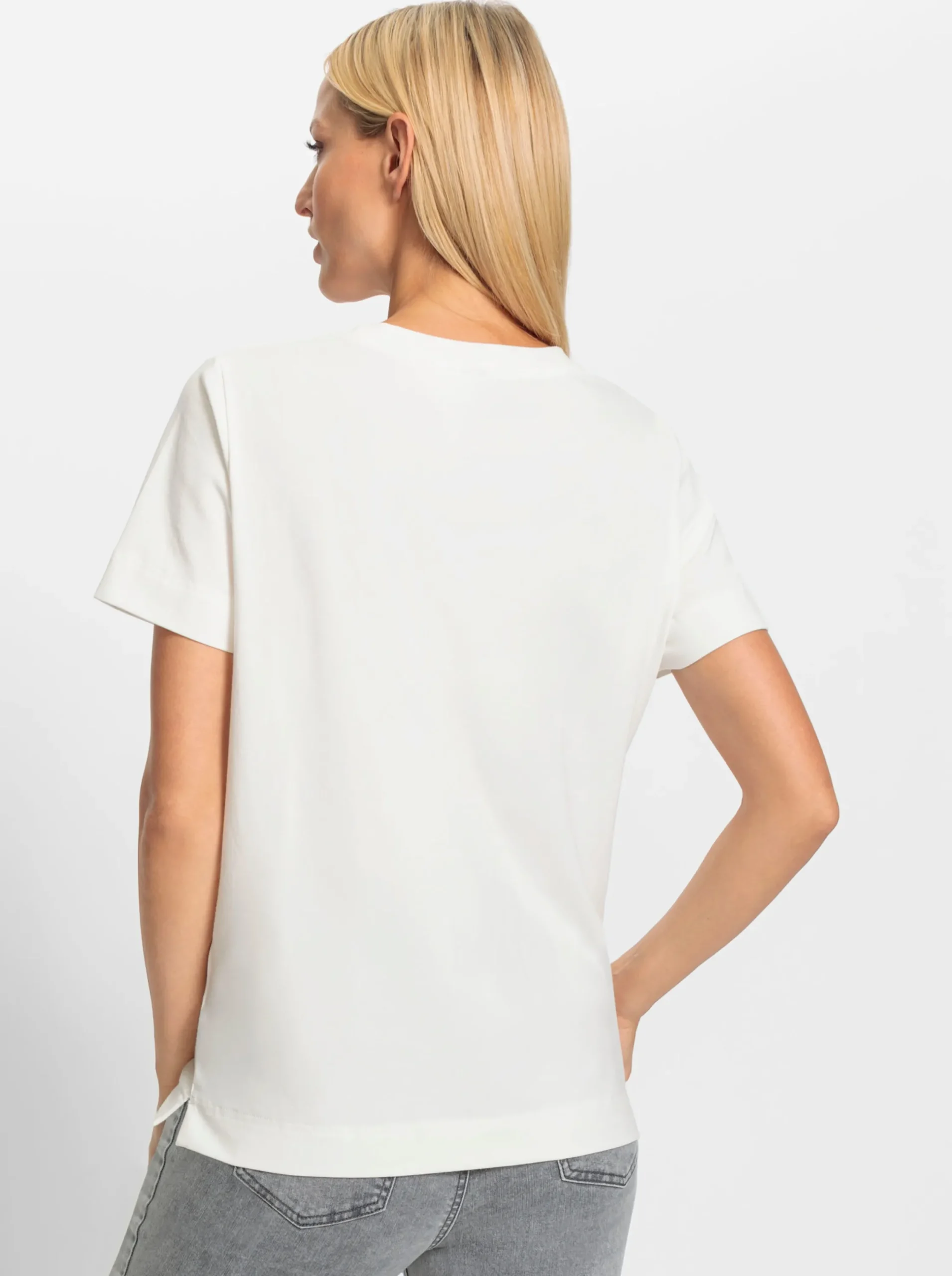 Shirts|heine Rundhalsshirt mit Lettering-Motiv ecru
