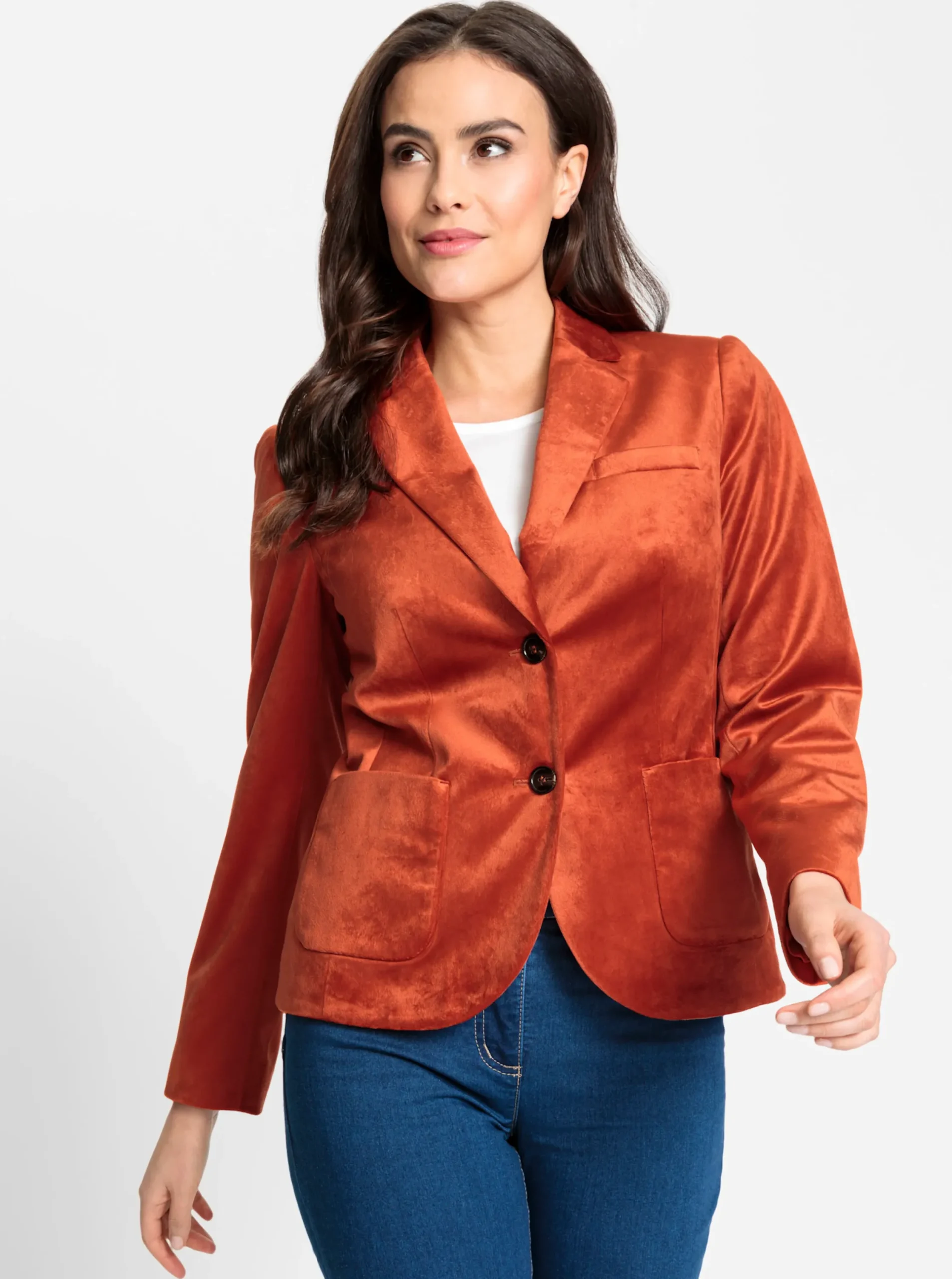 Blazer|heine Samtblazer rostrot
