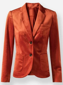 Blazer|heine Samtblazer rostrot