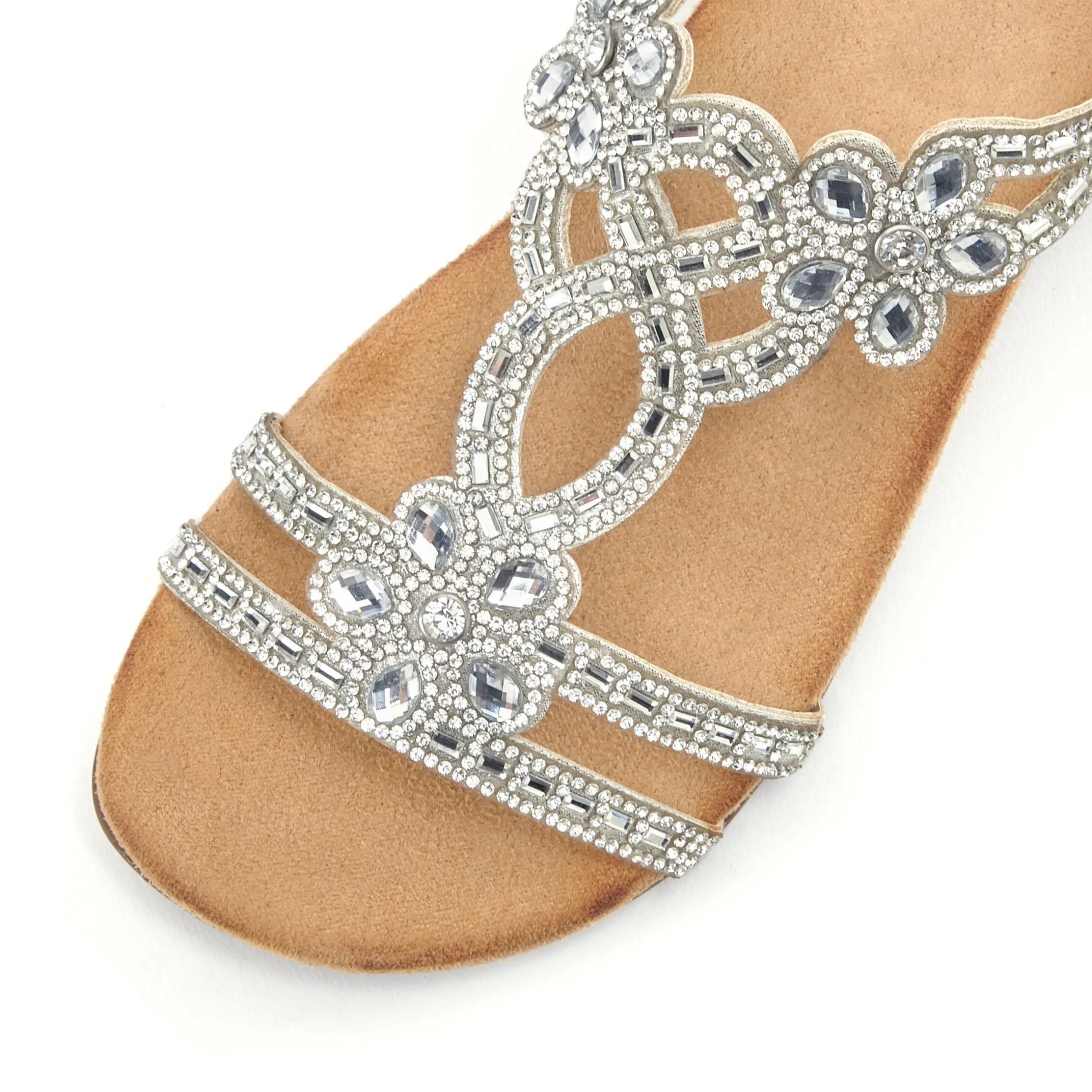 Sandalen & Sandaletten|Vivance Sandale silberfarben