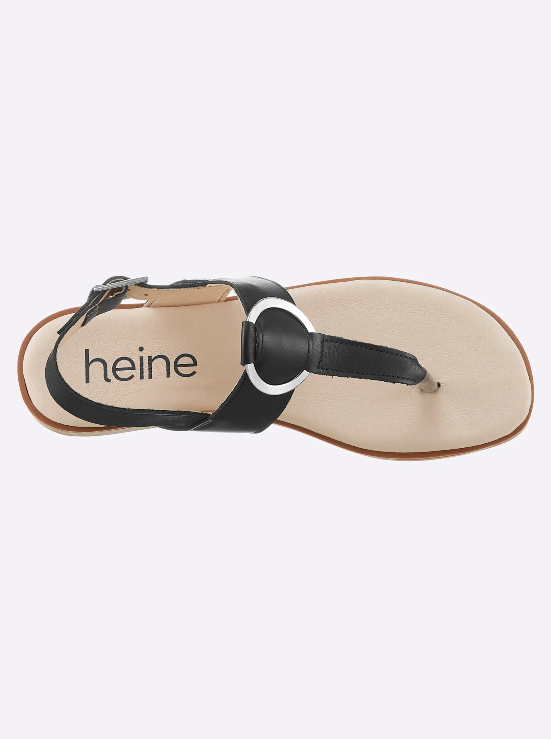 Zehentrenner|Sandalen & Sandaletten|heine Sandale schwarz