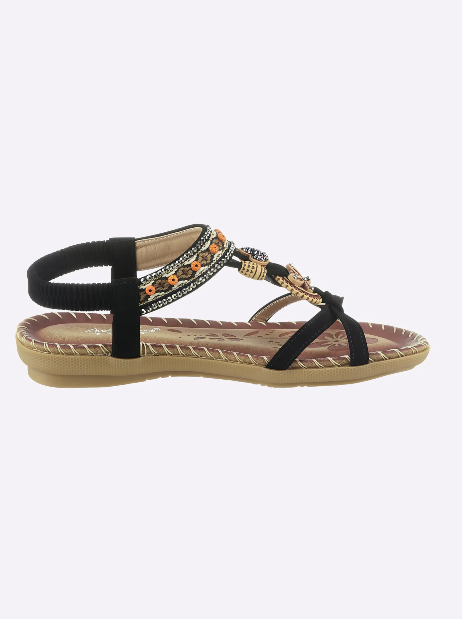 Sandalen & Sandaletten|Andrea Conti Sandale schwarz-bunt