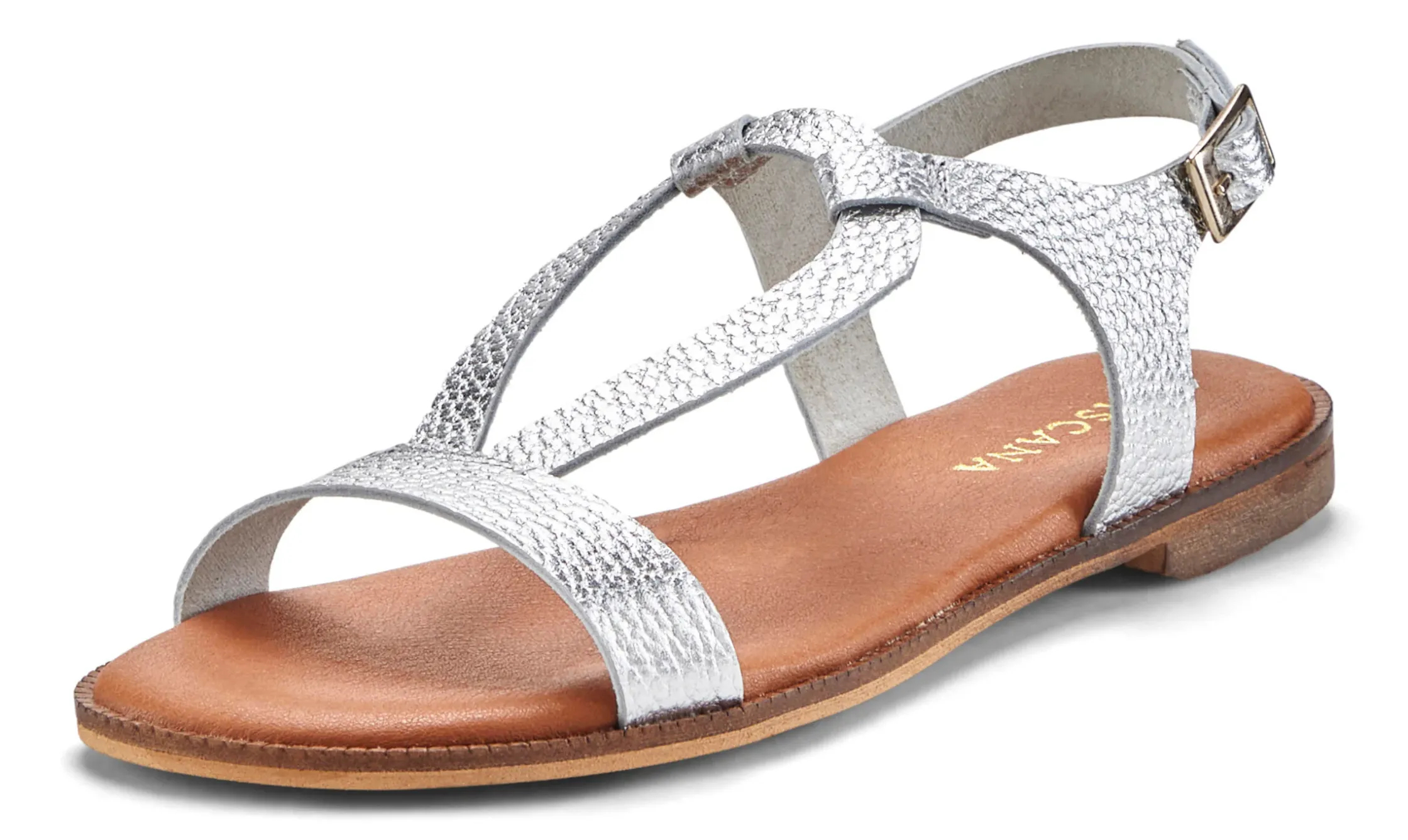 Sandalen & Sandaletten|LASCANA Sandale silberfarben