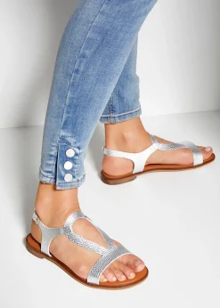 Sandalen & Sandaletten|LASCANA Sandale silberfarben