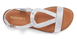 Sandalen & Sandaletten|LASCANA Sandale silberfarben