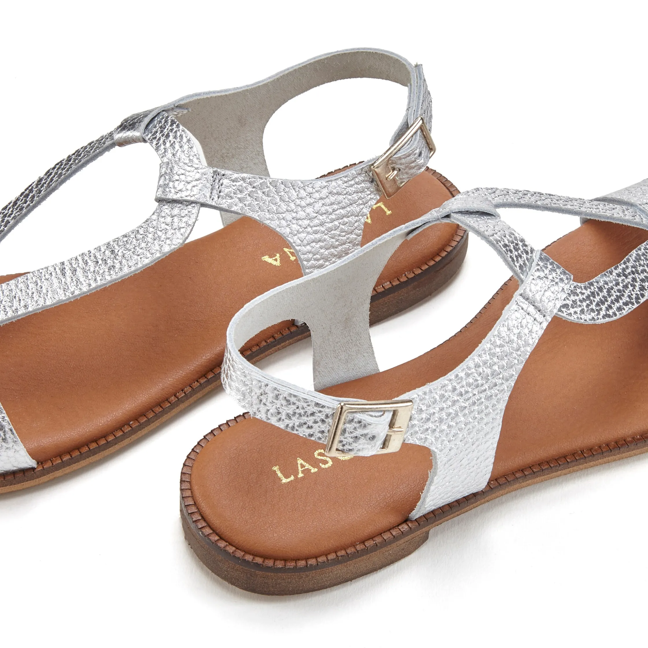 Sandalen & Sandaletten|LASCANA Sandale silberfarben