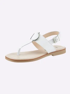 Sandalen & Sandaletten|Zehentrenner|heine Sandale weiß