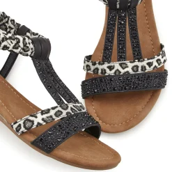 Sandalen & Sandaletten|LASCANA Sandale schwarz/leo