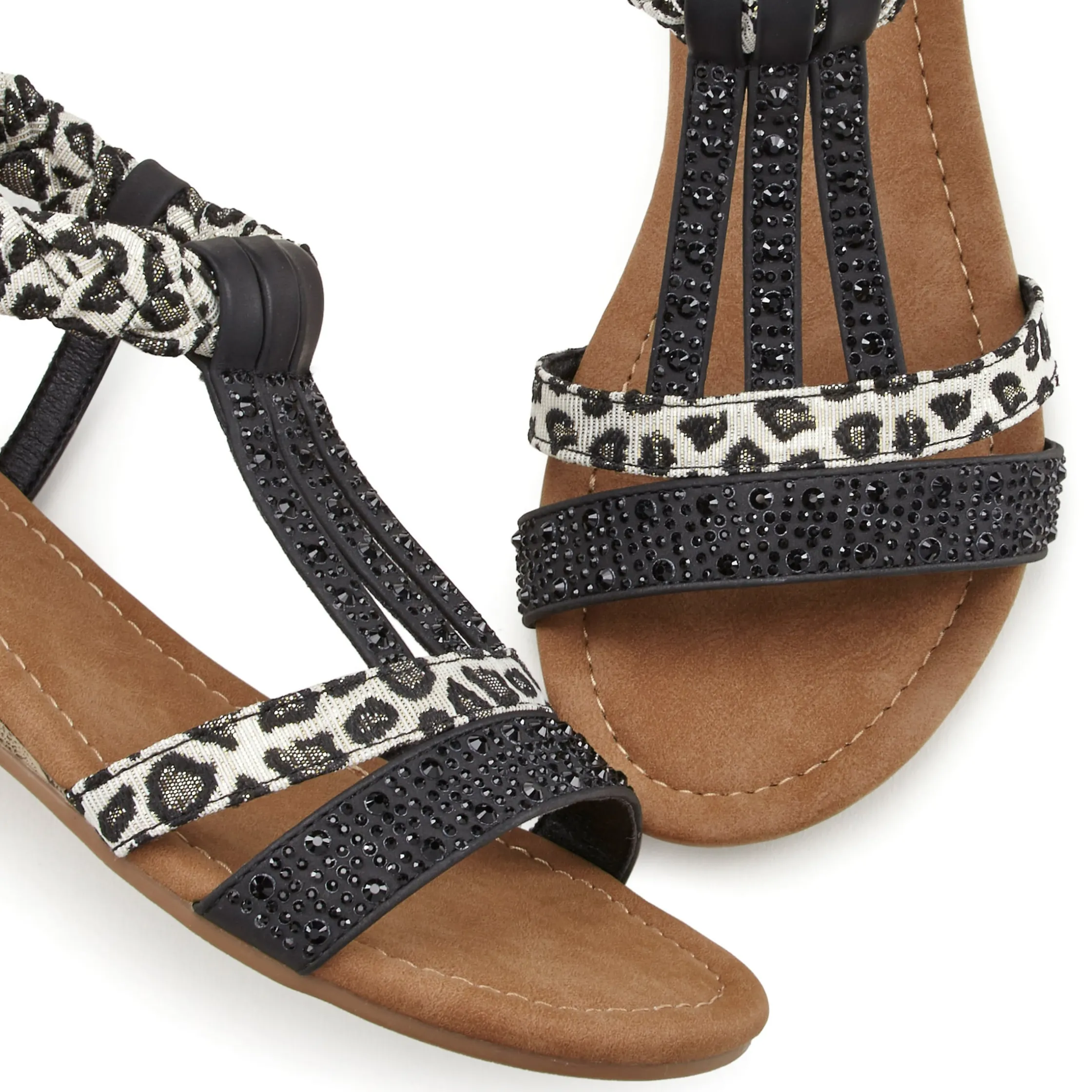 Sandalen & Sandaletten|LASCANA Sandale schwarz/leo