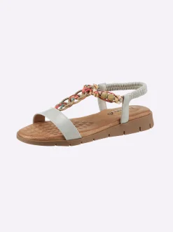 Sandalen & Sandaletten|heine Sandale silberfarben-bunt