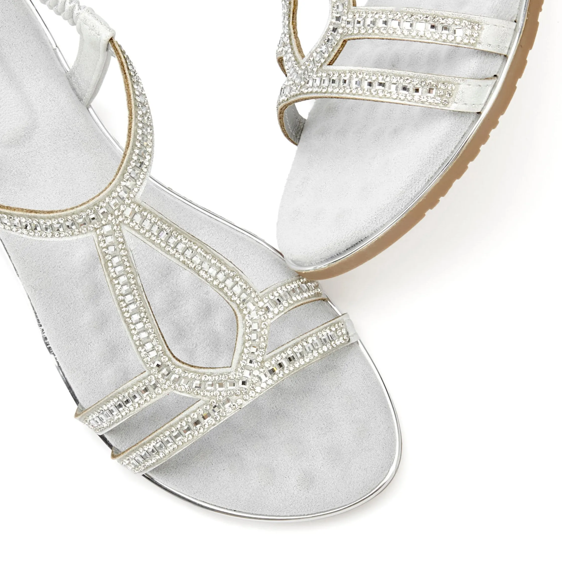 Sandalen & Sandaletten|Vivance Sandale silberfarben