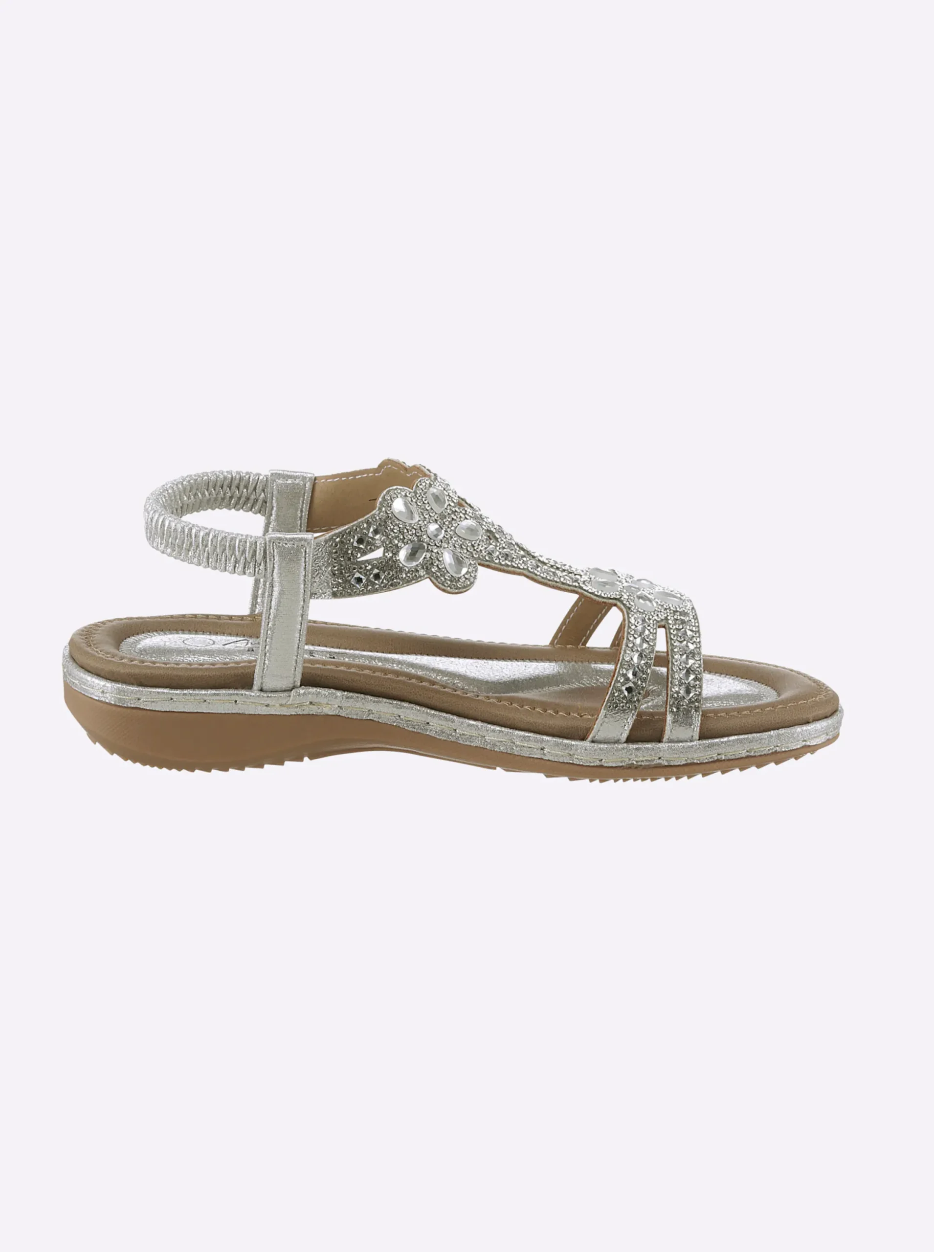 Sandalen & Sandaletten|Andrea Conti Sandale silberfarben