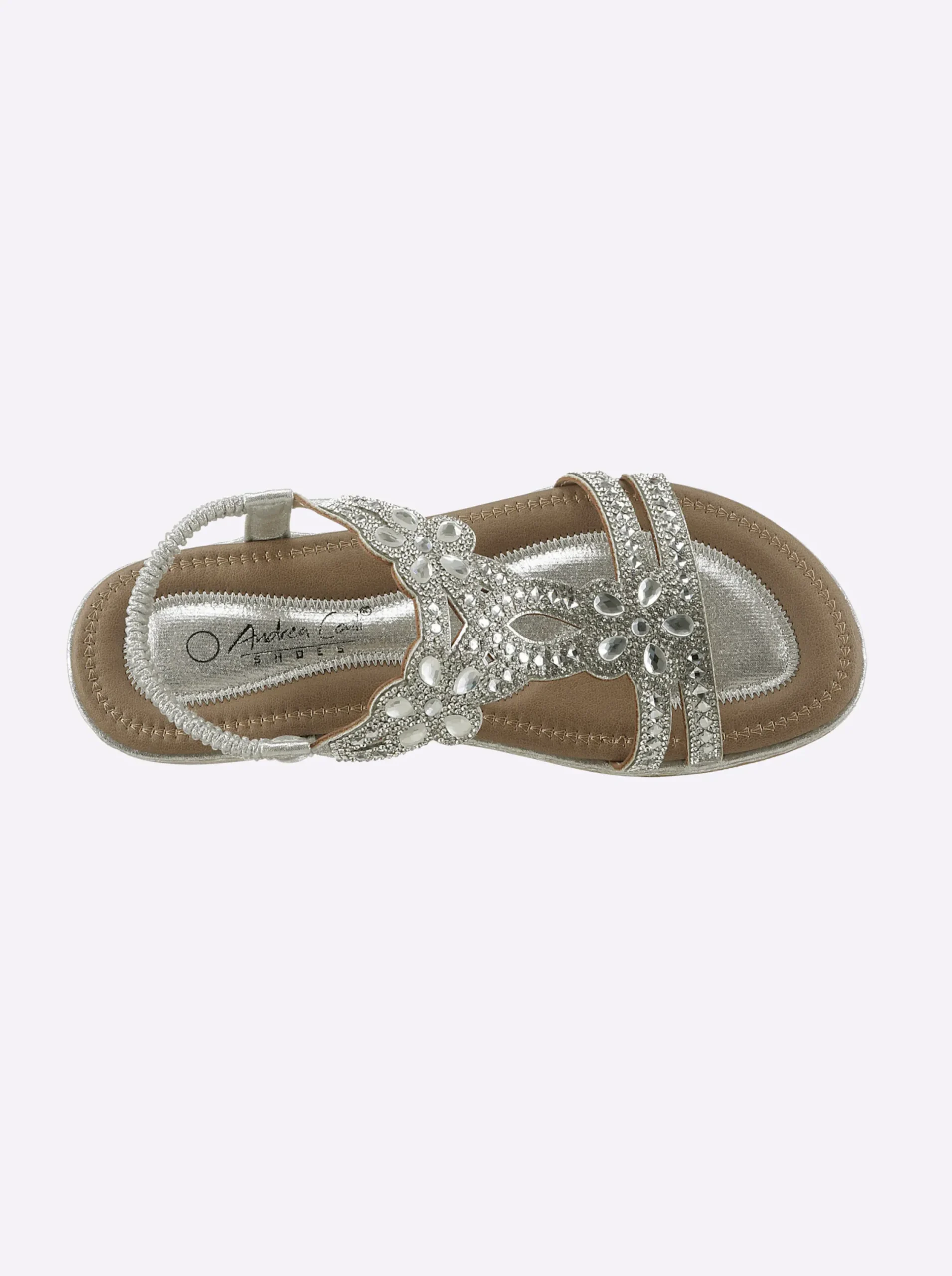 Sandalen & Sandaletten|Andrea Conti Sandale silberfarben
