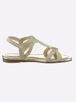 Sandalen & Sandaletten|heine Sandale im Metallic-Look goldfarben