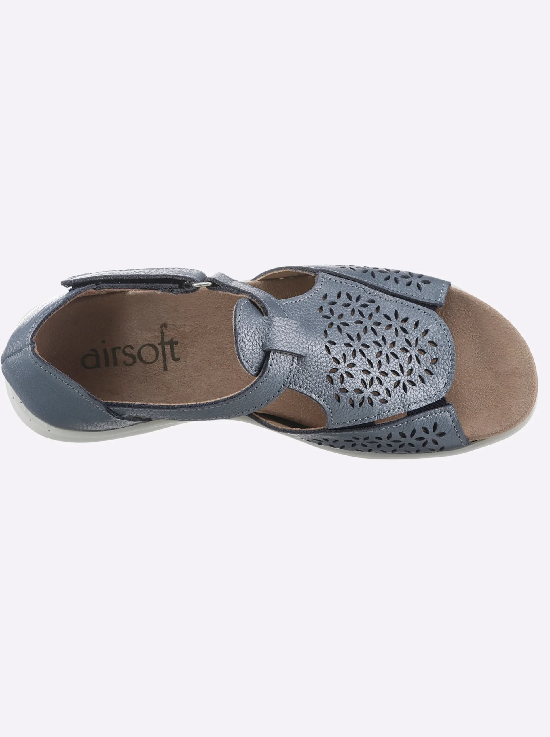 Sandalen & Sandaletten|airsoft comfort+ Sandale mit elastischem Vorderfußbereich eisblau