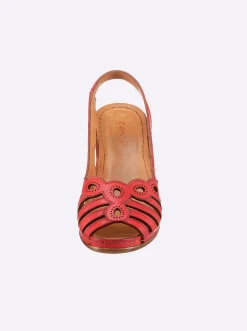 Sandalen & Sandaletten|Gemini Sandale mit Gummizug für leichten Einstieg rot