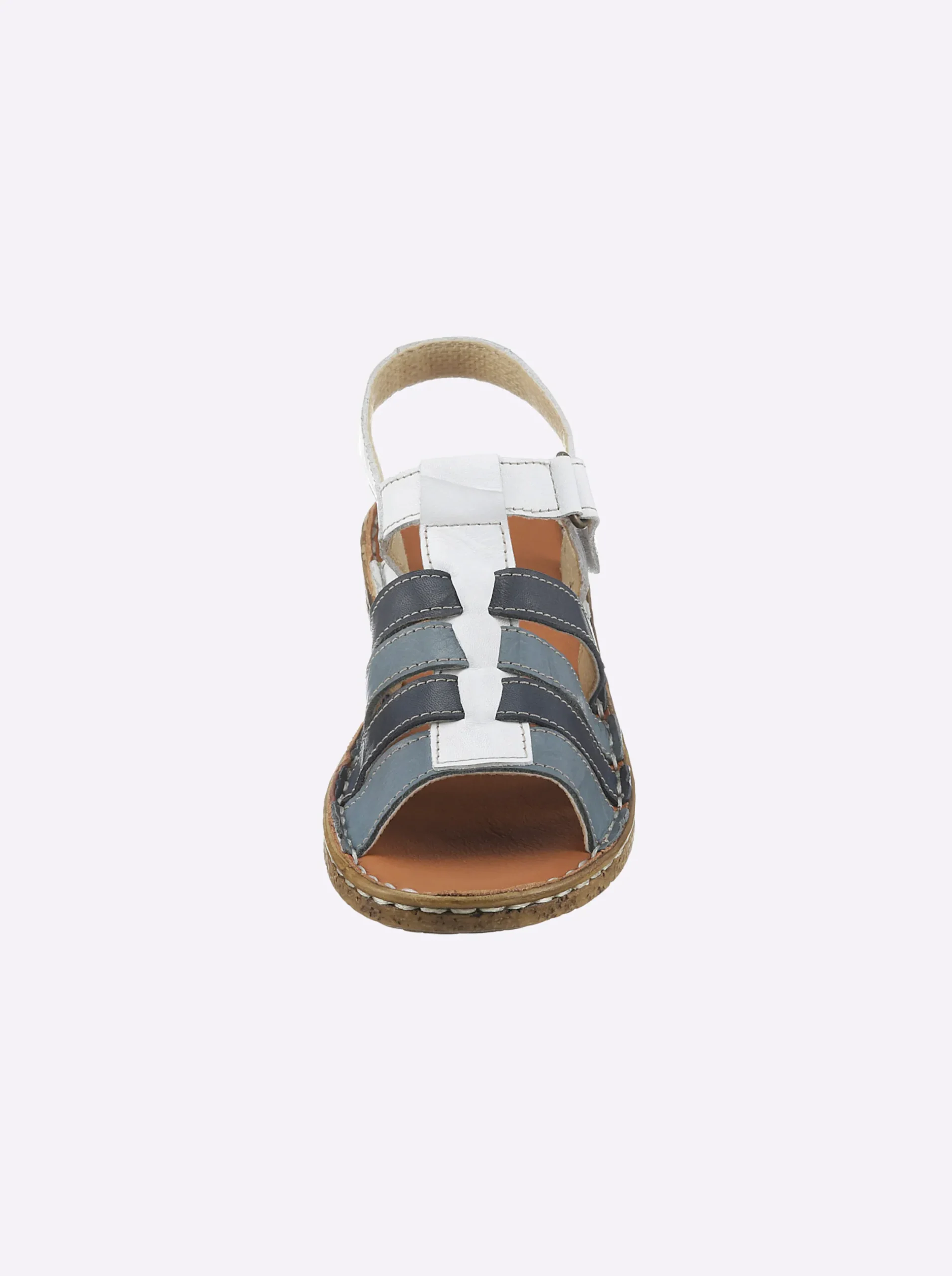 Sandalen & Sandaletten|airsoft modern+ Sandale mit Klettverschluss jeansblau-weiß