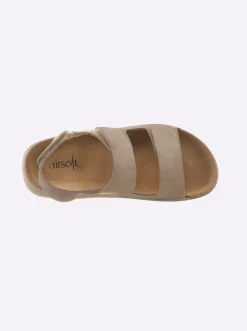 Sandalen & Sandaletten|airsoft modern+ Sandale mit Klettverschluss beige
