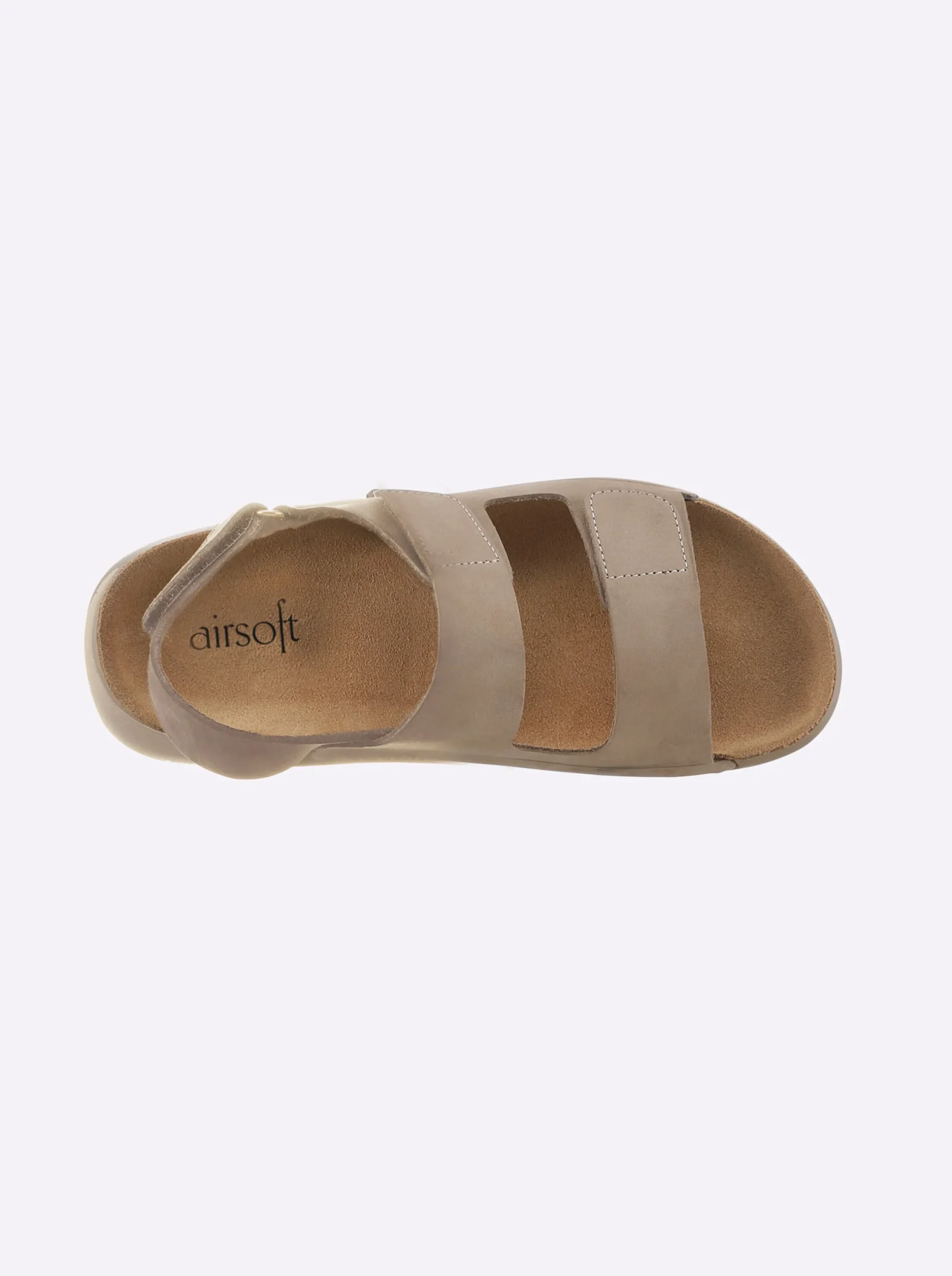 Sandalen & Sandaletten|airsoft modern+ Sandale mit Klettverschluss beige