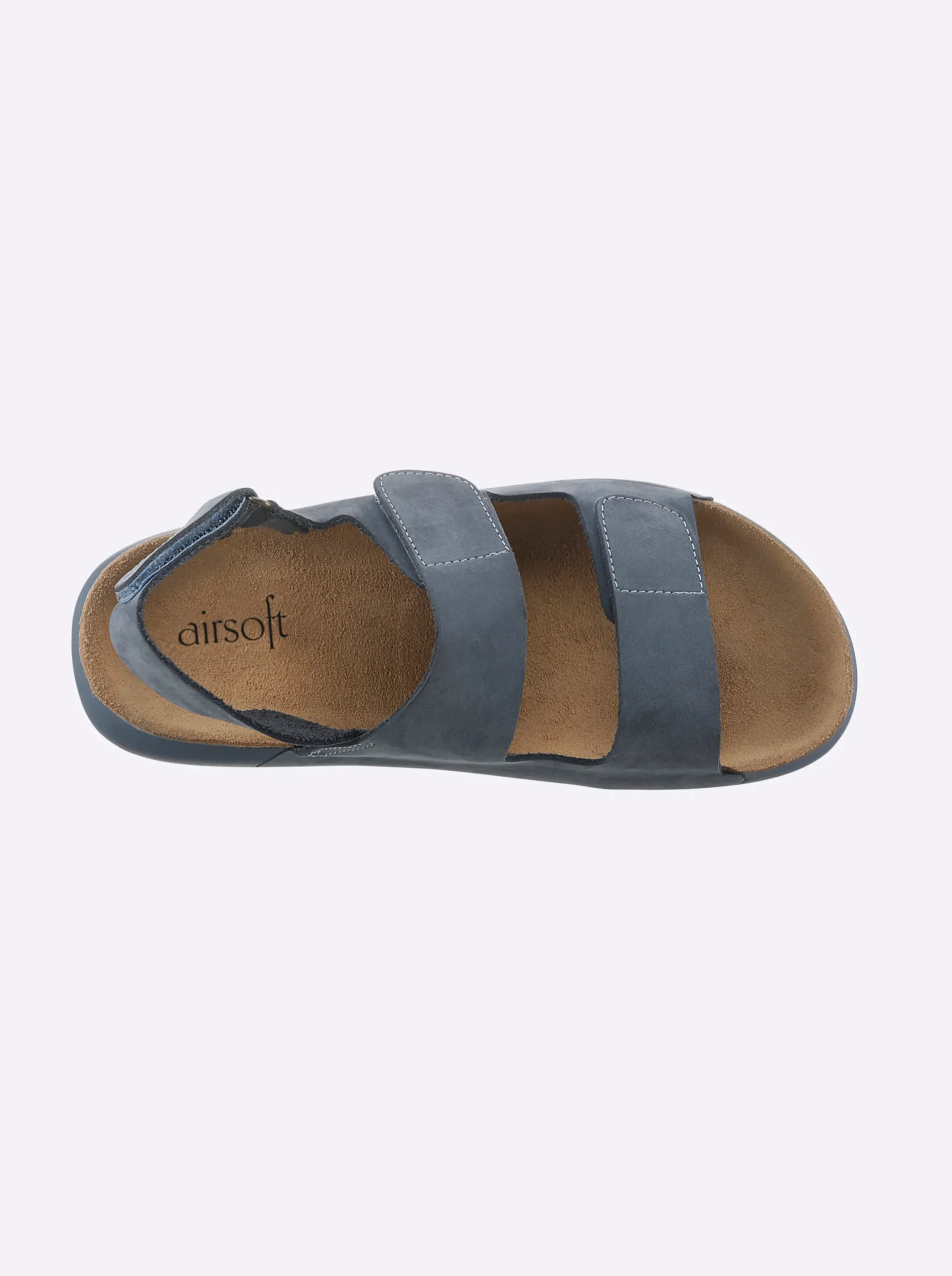 Sandalen & Sandaletten|airsoft modern+ Sandale mit Klettverschluss hellblau