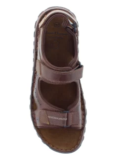 Sandalen & Sandaletten|Reflexan Sandale mit kontrastfarbigen Details braun