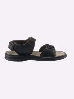 Sandalen & Sandaletten|Josef Seibel Sandale mit unterpolstertem Klettverschluss schwarz