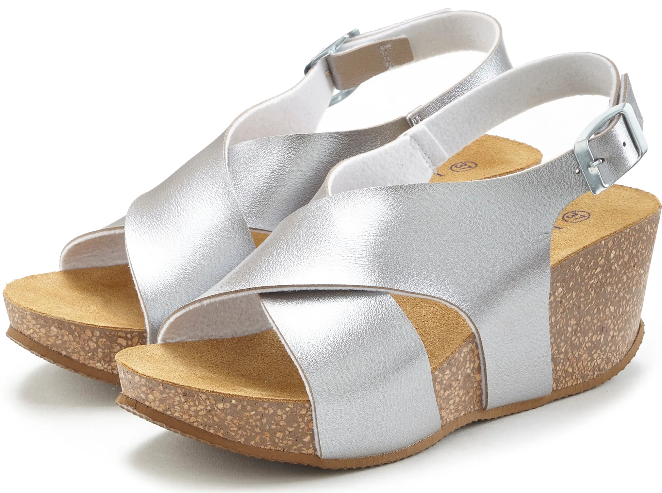 Sandalen & Sandaletten|LASCANA Sandalette silberfarben