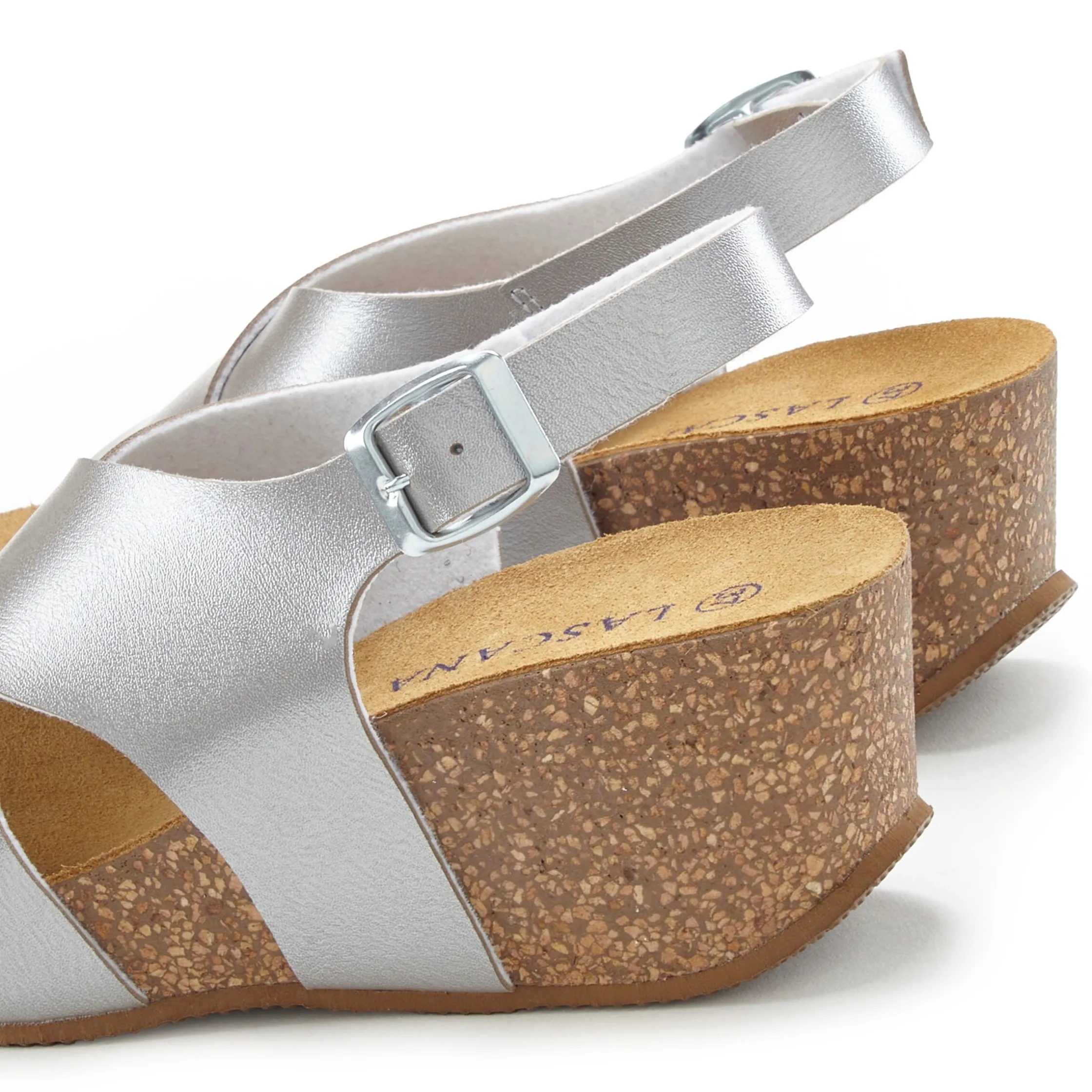 Sandalen & Sandaletten|LASCANA Sandalette silberfarben