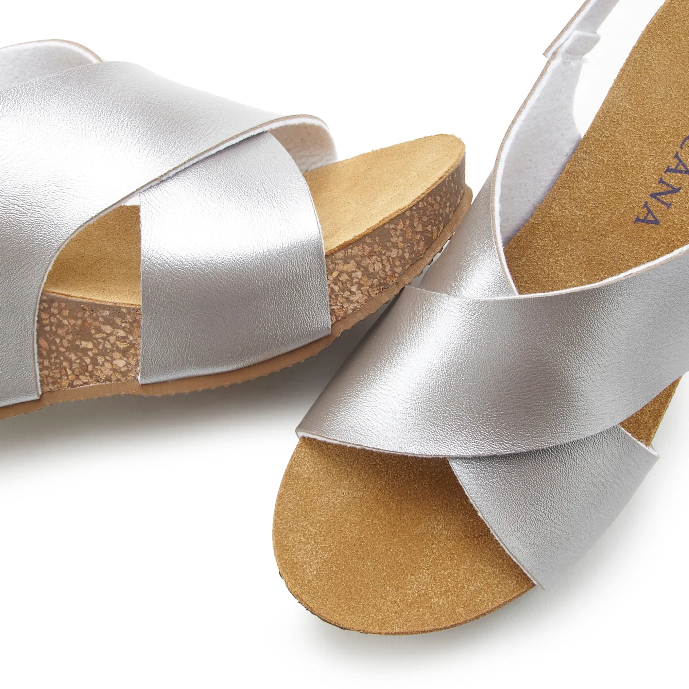 Sandalen & Sandaletten|LASCANA Sandalette silberfarben