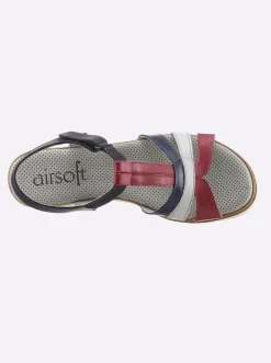 Sandalen & Sandaletten|airsoft modern+ Sandalette dunkelblau-rot