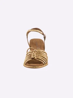 Sandalen & Sandaletten|Caprice Sandalette cognac