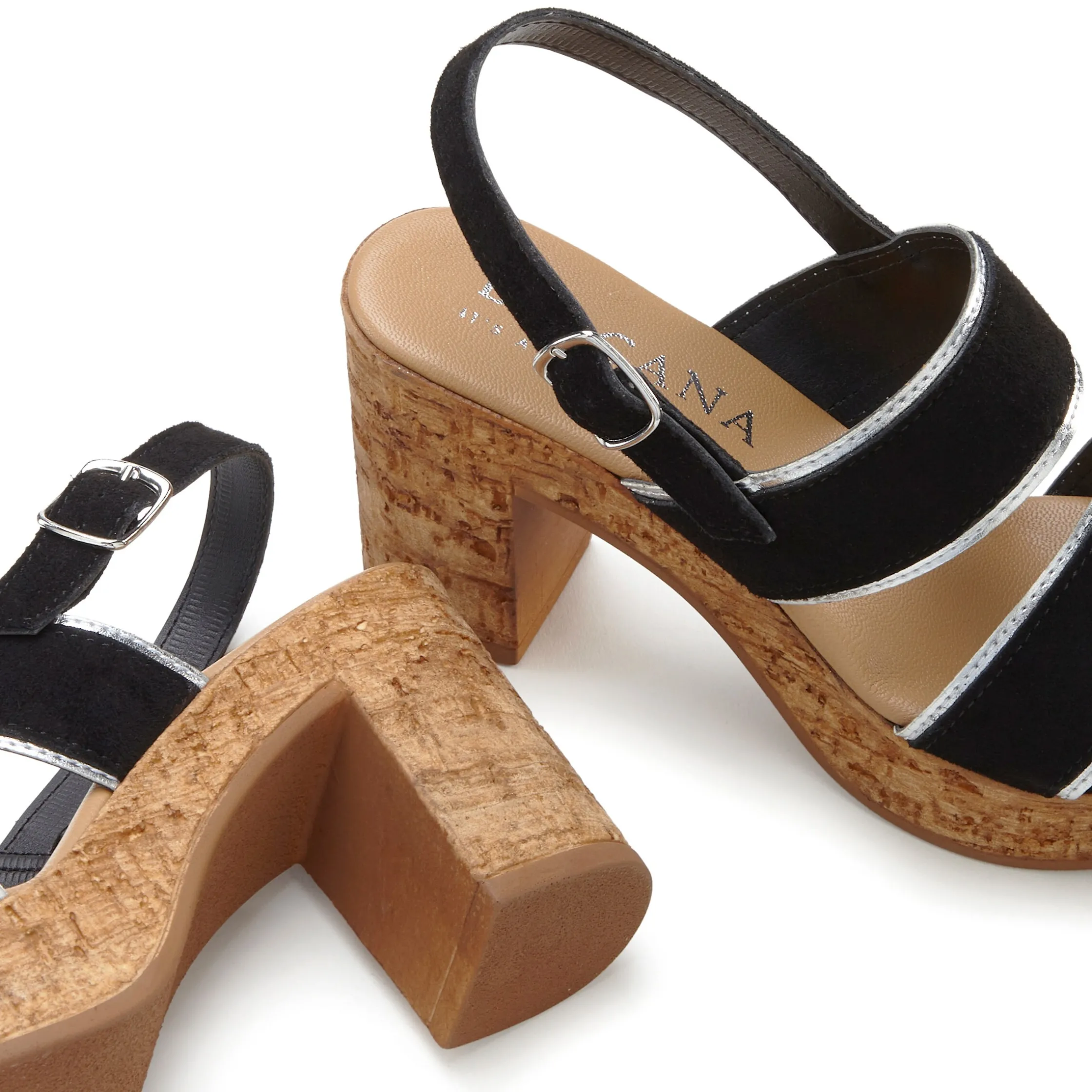 Sandalen & Sandaletten|LASCANA Sandalette schwarz/silberfarben