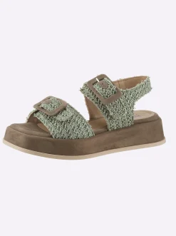 Sandalen & Sandaletten|heine Sandalette mit Plateausohle khaki-oliv